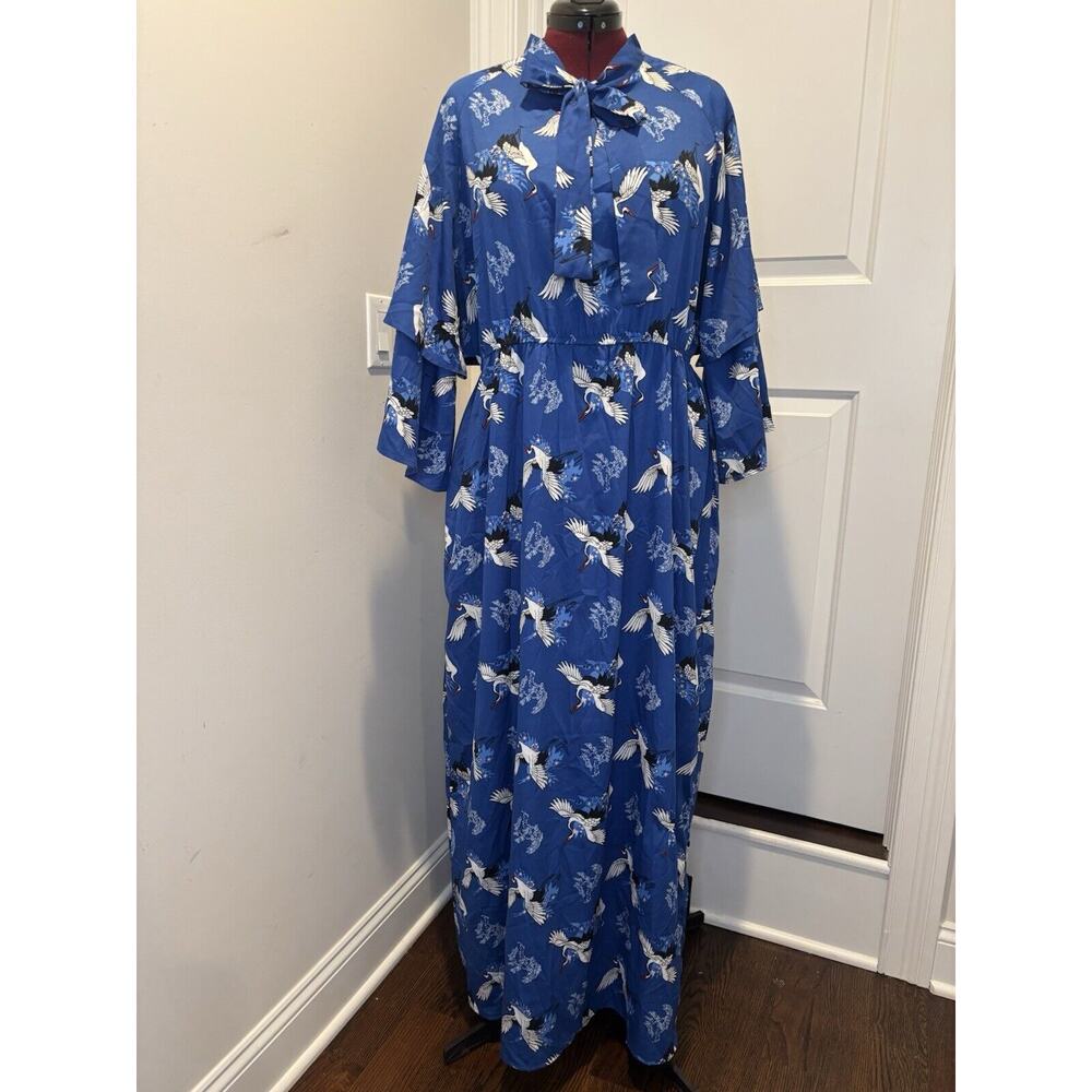Yum Asian Inspired, Cranes, Maxi Dress, 14